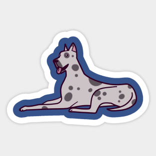 Gray Spotted Great Dane Sticker